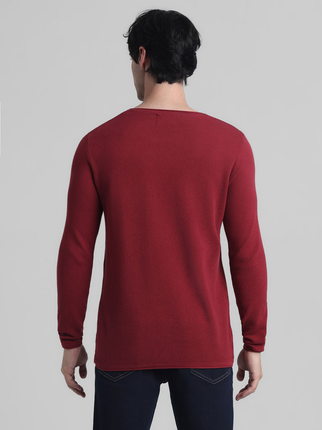 Red Crew Neck Pullover