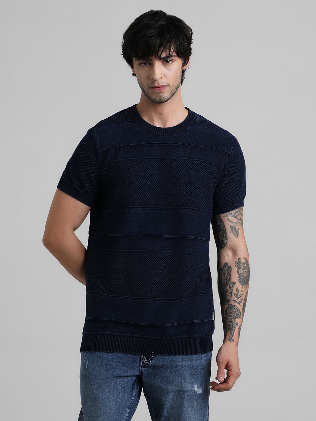 Blue Indigo Dyed T-shirt