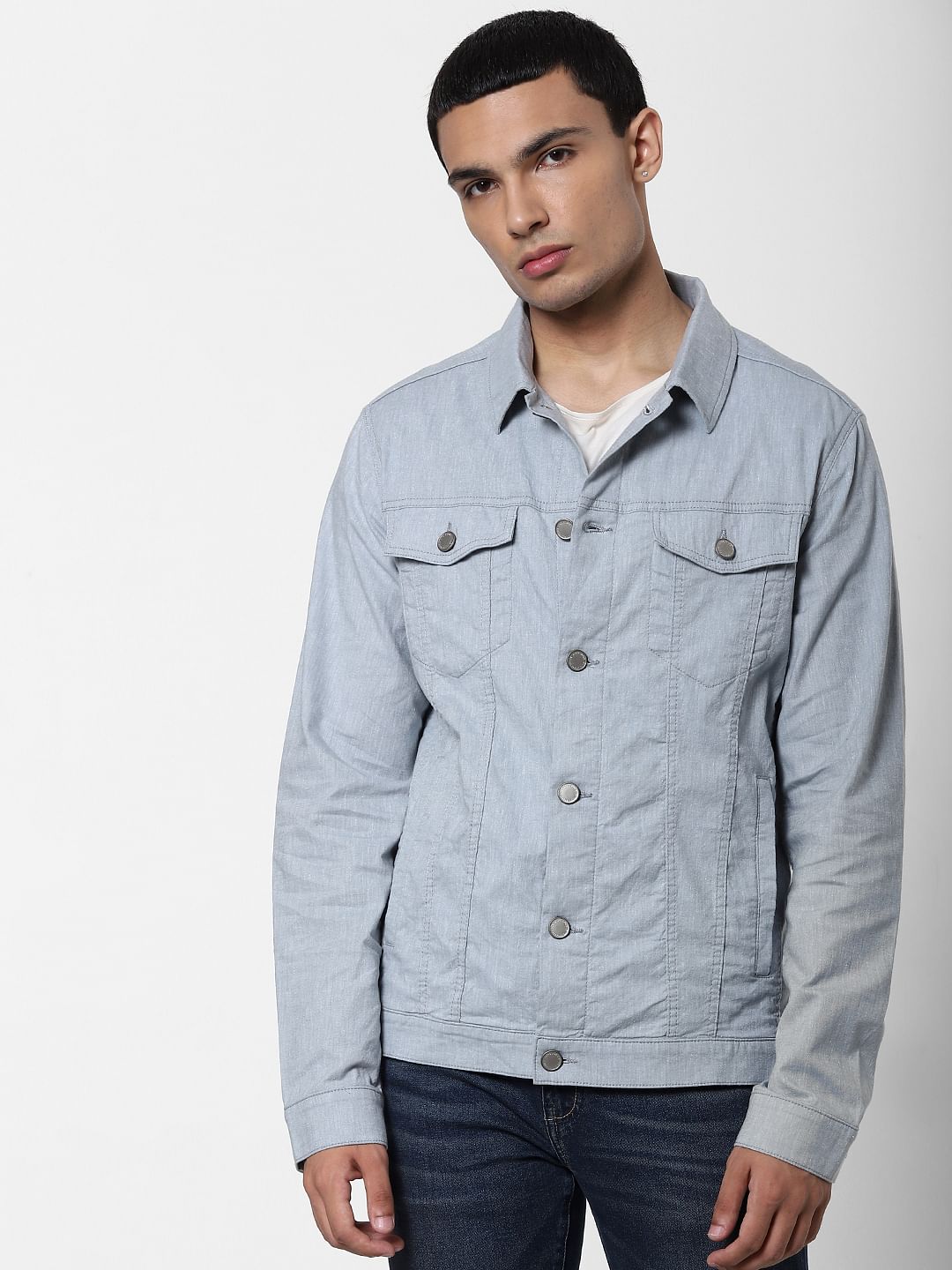 Light Blue Linen Jacket