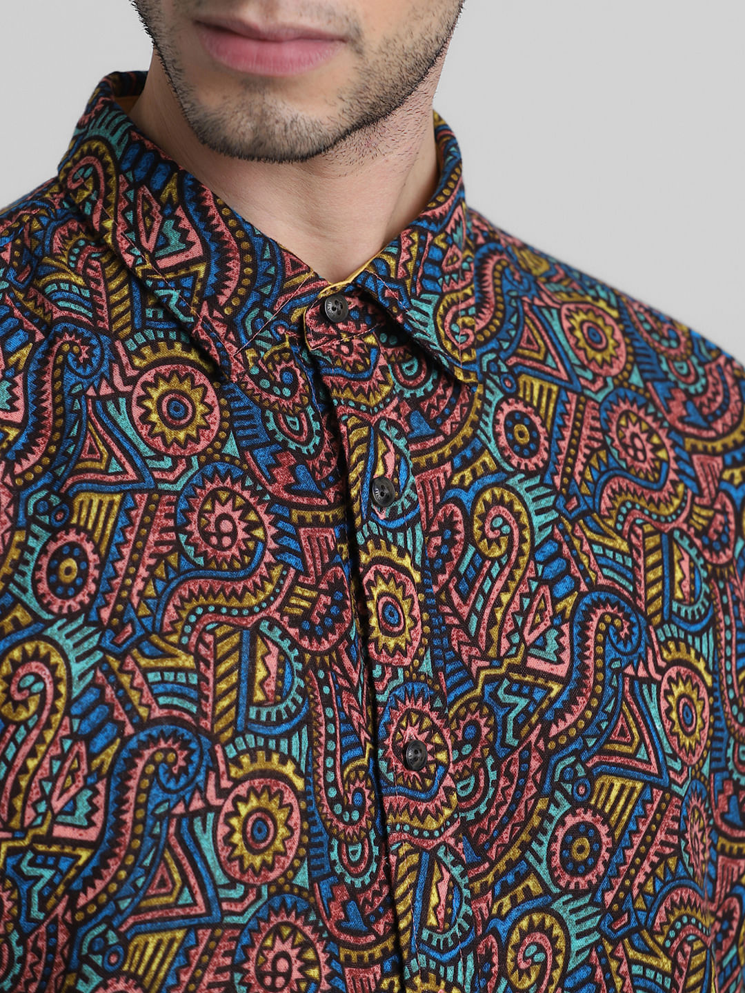 Multi-Coloured Printed Full Sleeves Shirt