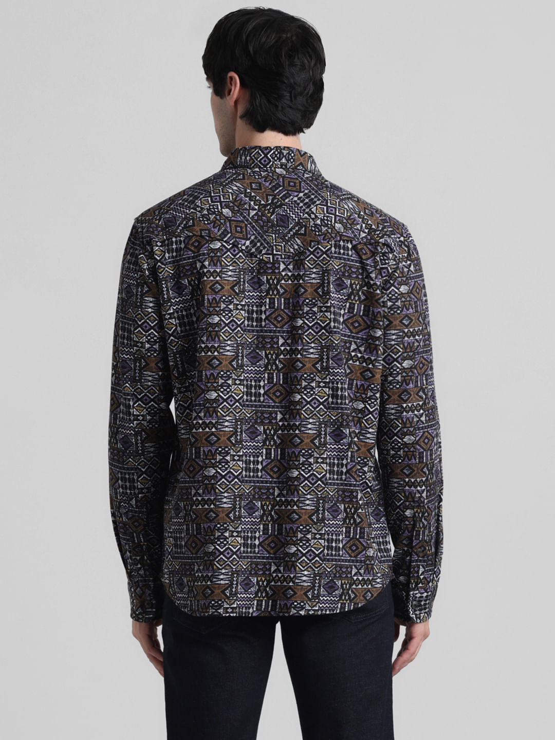 Green Abstract Print Full Sleeves Shirt