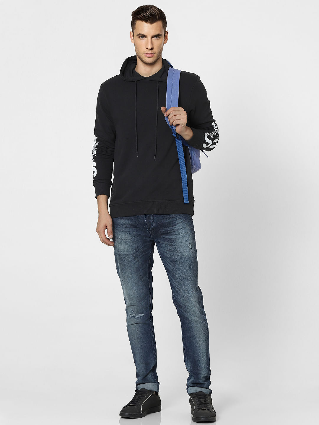 Black Hooded Sweatshirt