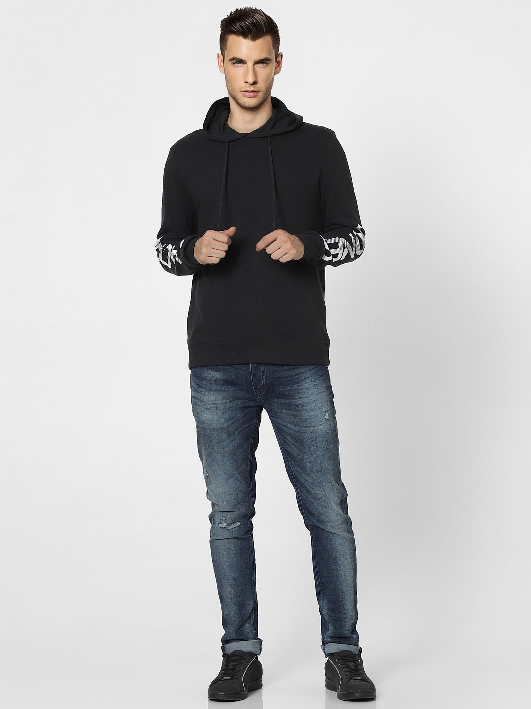 Black Hooded Sweatshirt