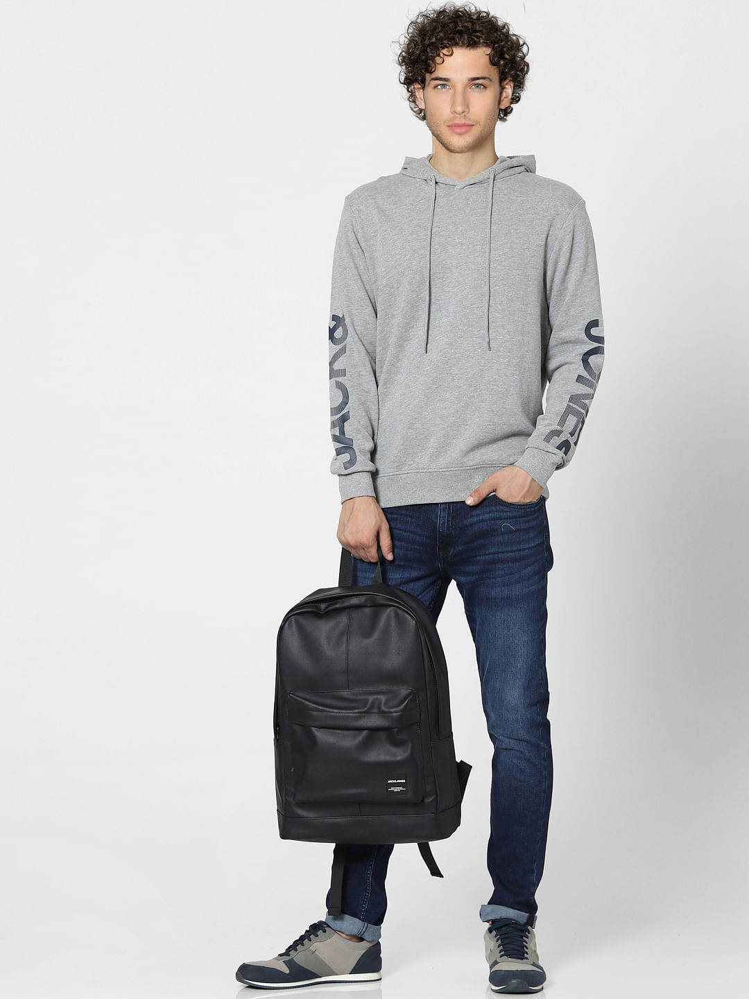 Grey Hooded Sweatshirt