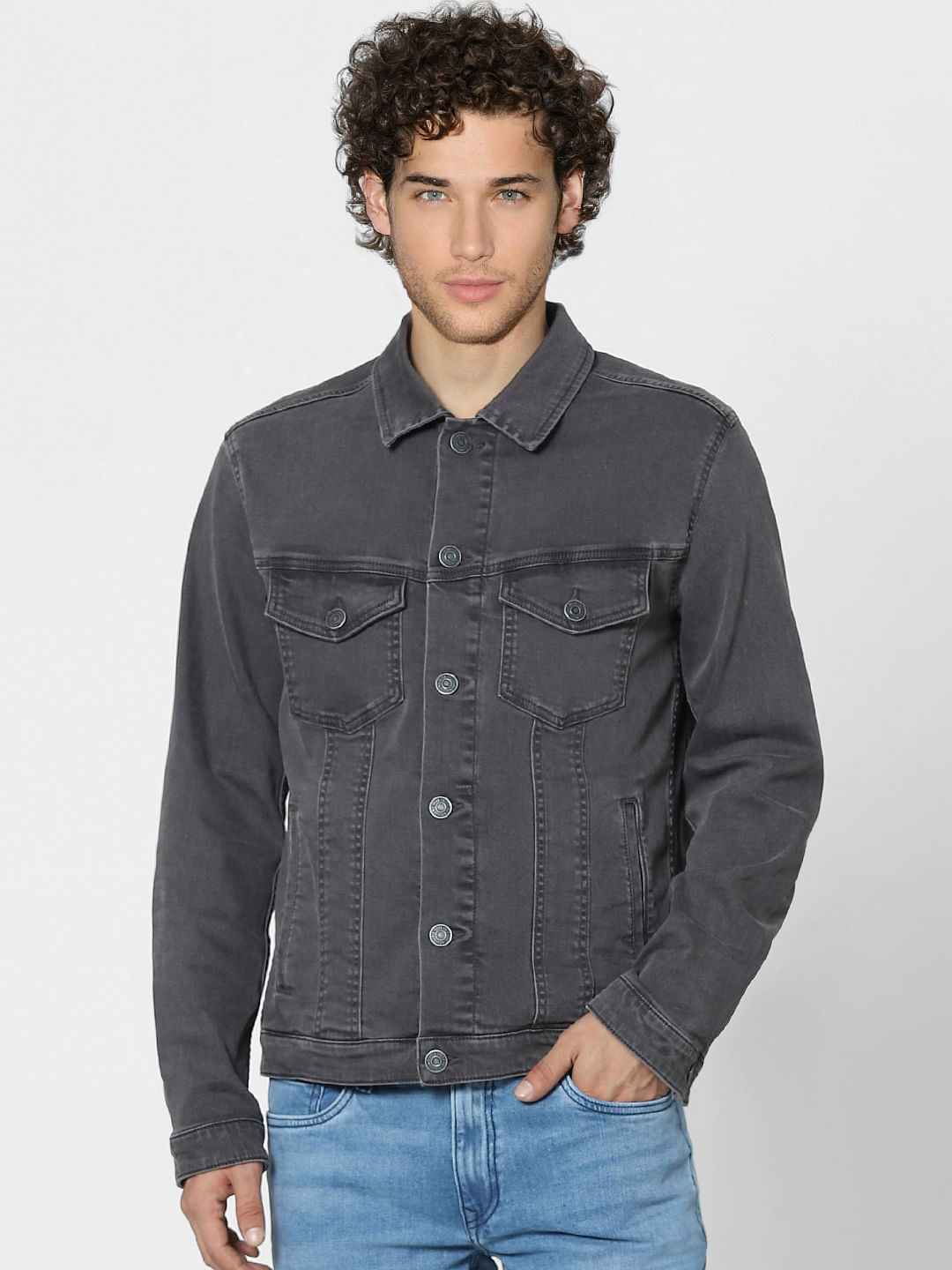 Grey Denim Jacket