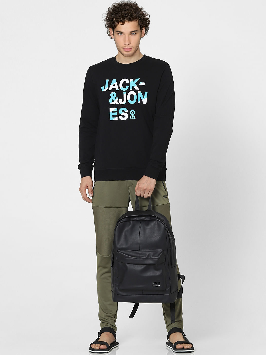 Black Graphic Print Sweatshirt