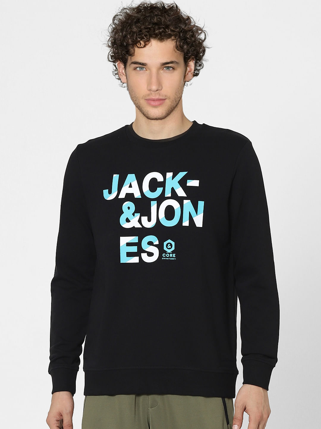 Black Graphic Print Sweatshirt