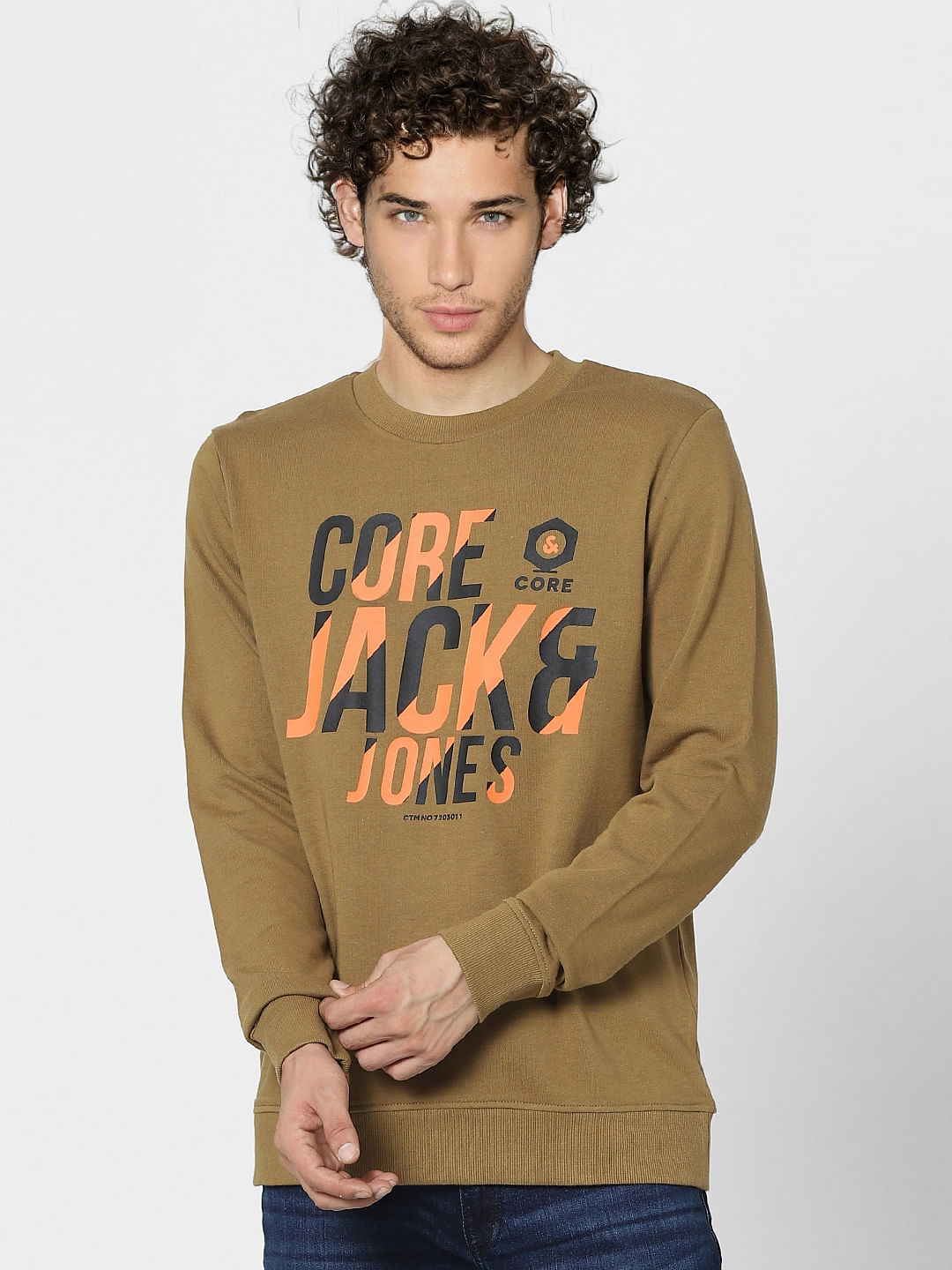 Brown Graphic Print Sweatshirt