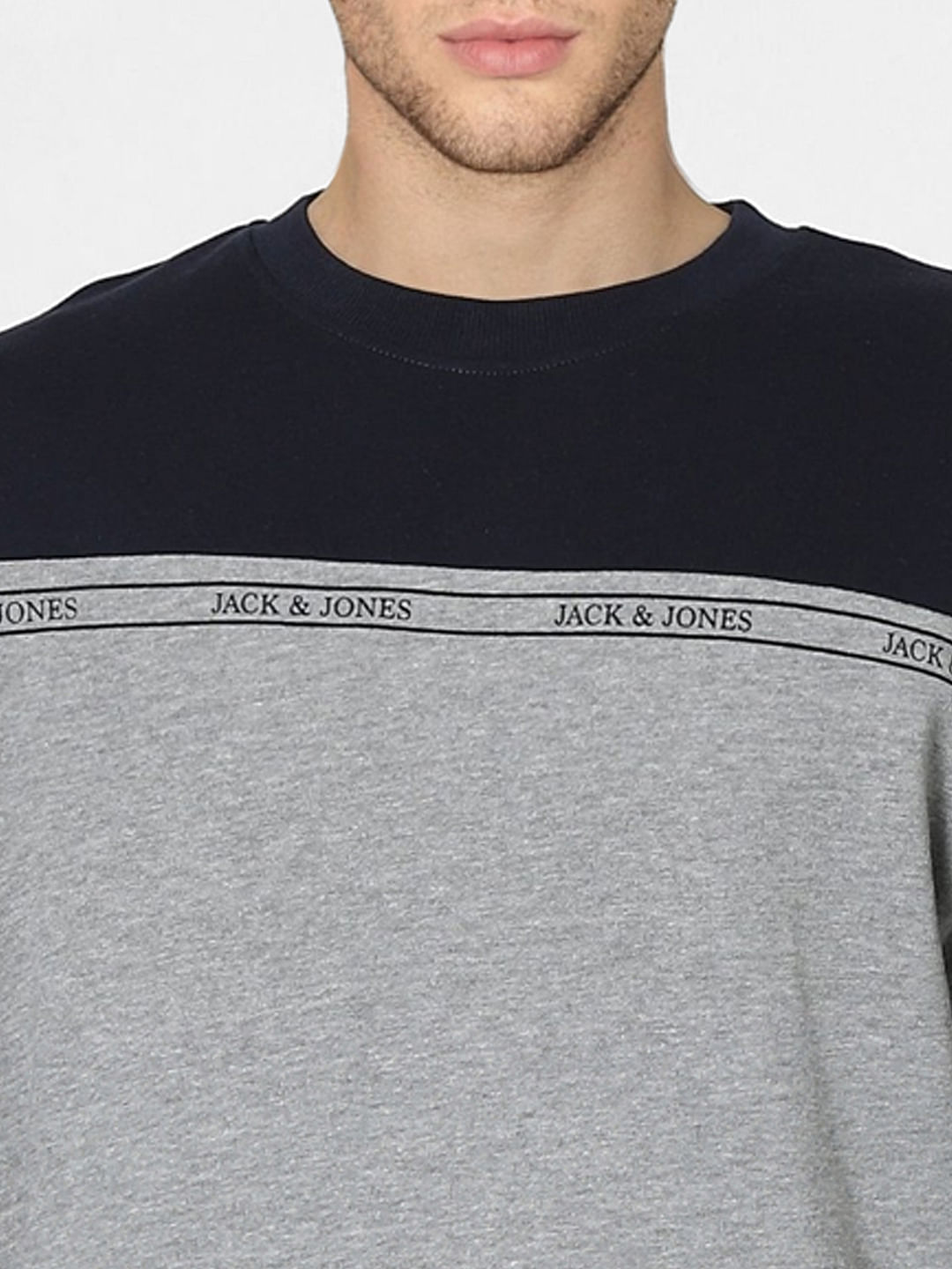Grey Colourblocked Sweatshirt