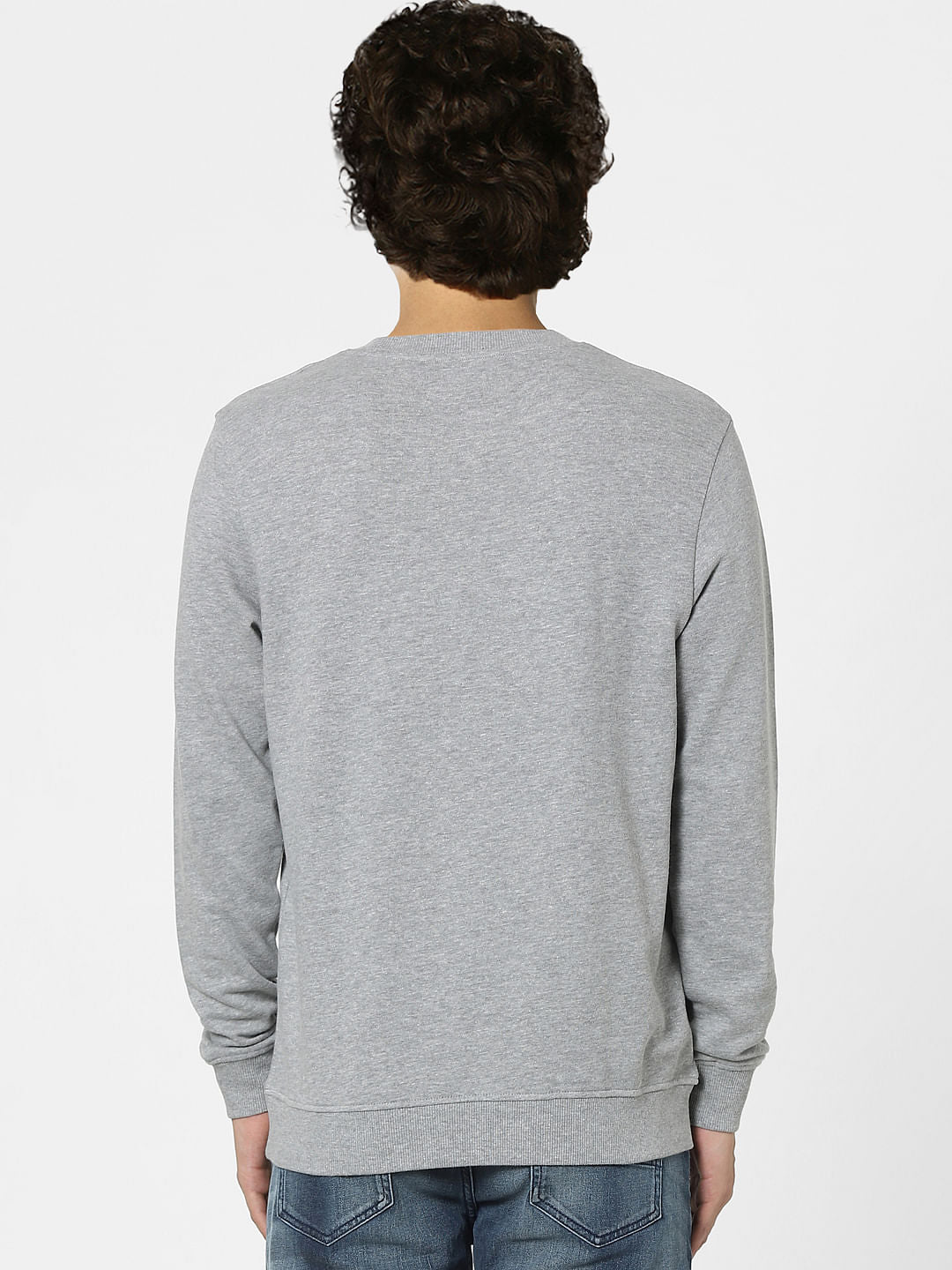 Grey Text Print Sweatshirt