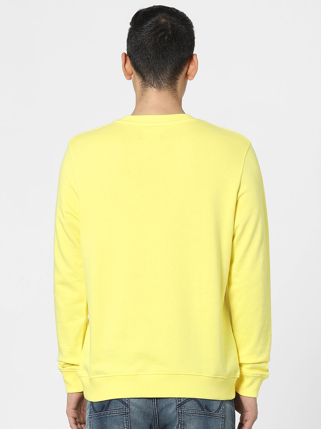 Yellow Graphic Print Sweatshirt