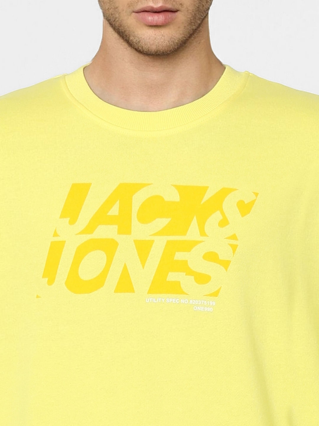 Yellow Graphic Print Sweatshirt