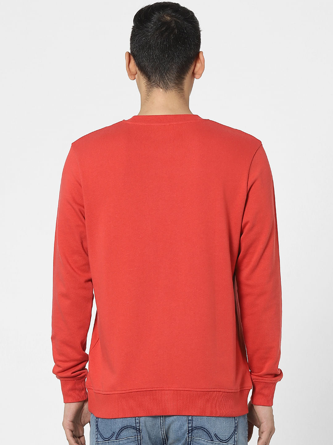 Red Graphic Print Sweatshirt