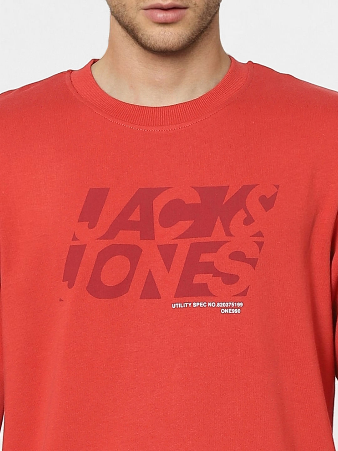 Red Graphic Print Sweatshirt