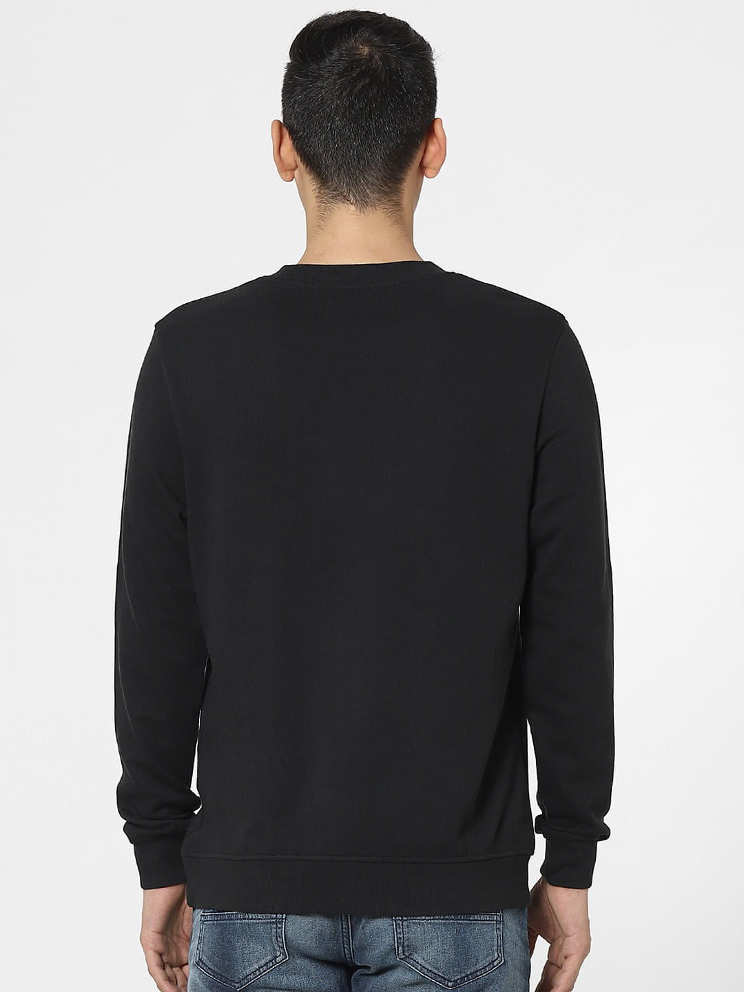 Black Graphic Print Sweatshirt