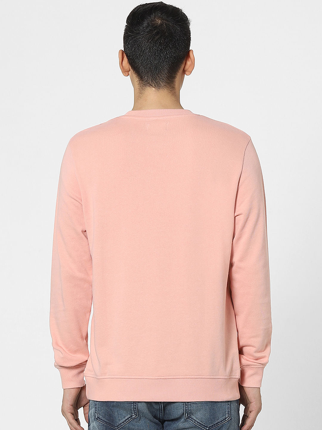 Peach Graphic Print Sweatshirt