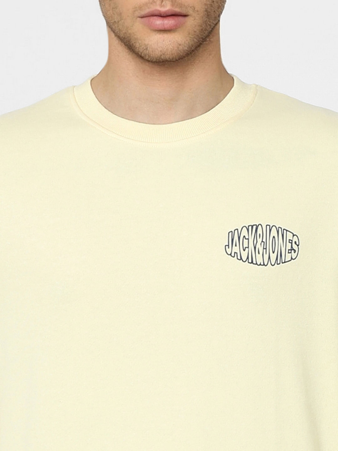 Yellow Graphic Print Sweatshirt