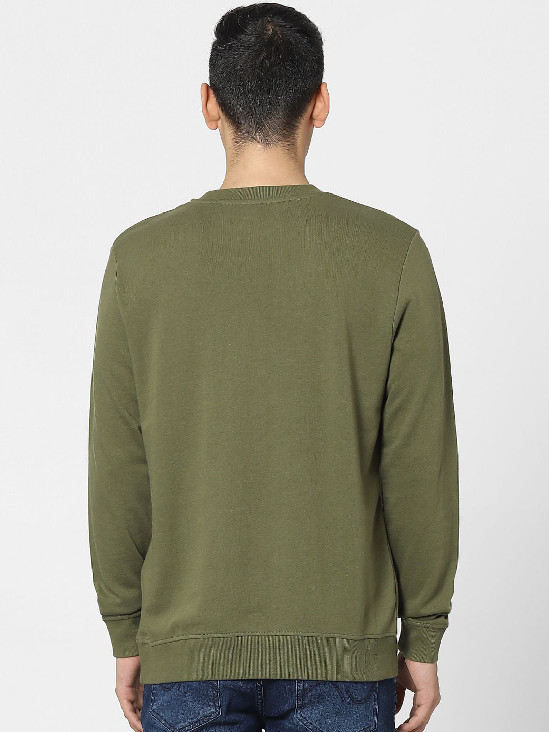 Green Graphic Print Sweatshirt