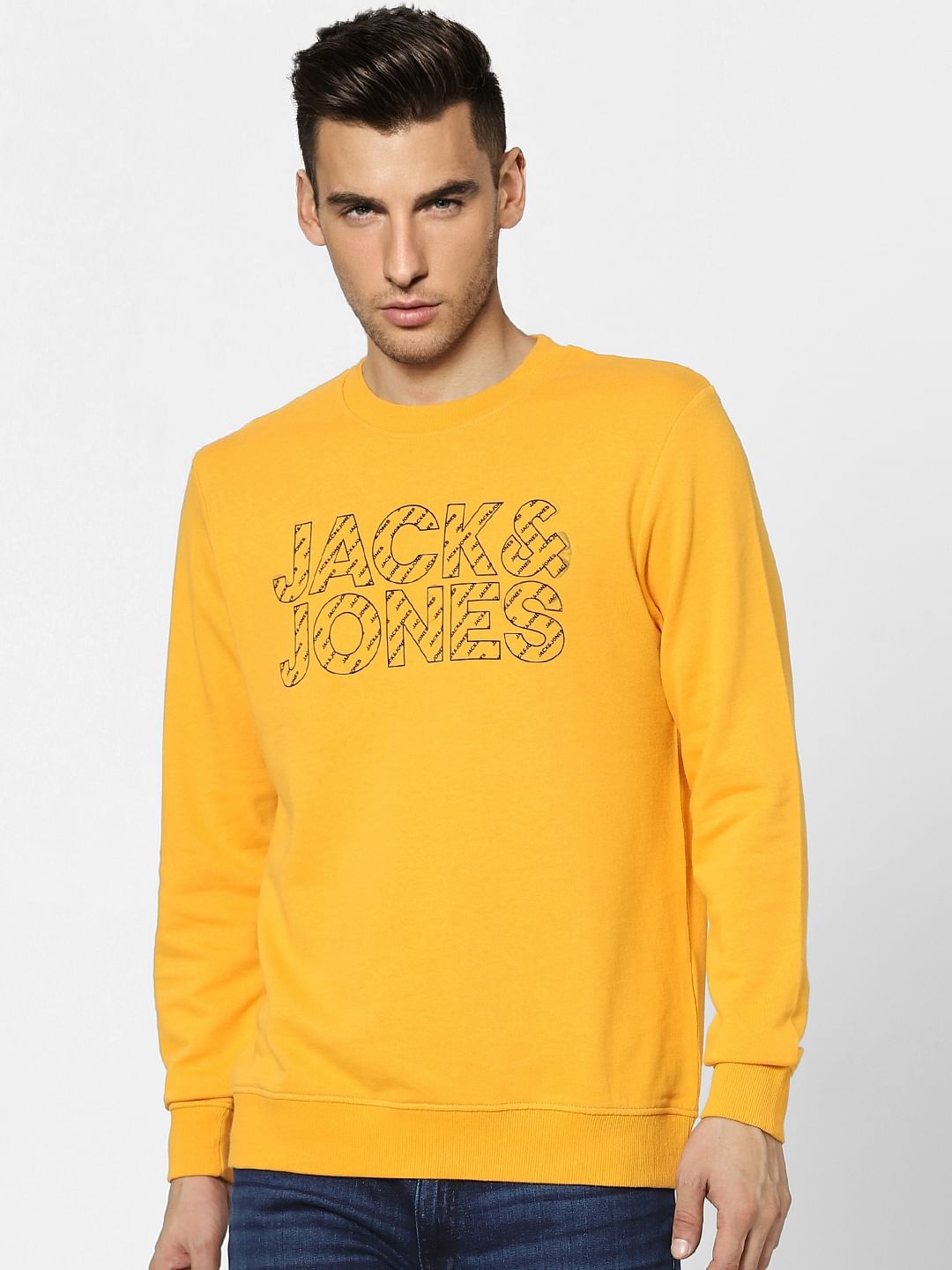 Yellow Graphic Print Sweatshirt