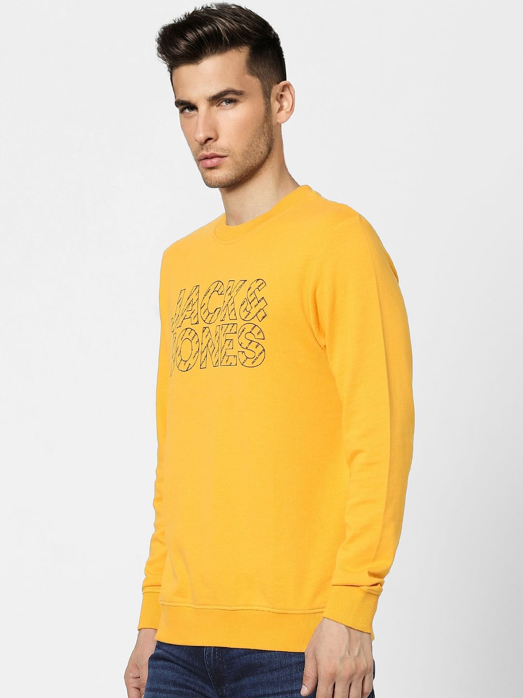 Yellow Graphic Print Sweatshirt