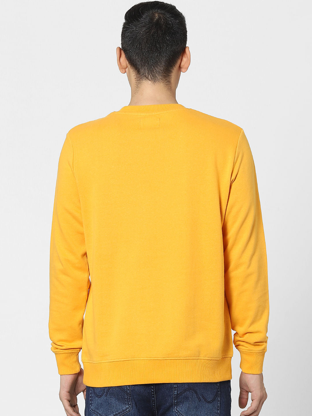 Yellow Graphic Print Sweatshirt