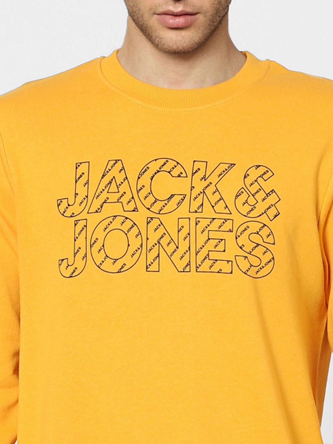 Yellow Graphic Print Sweatshirt