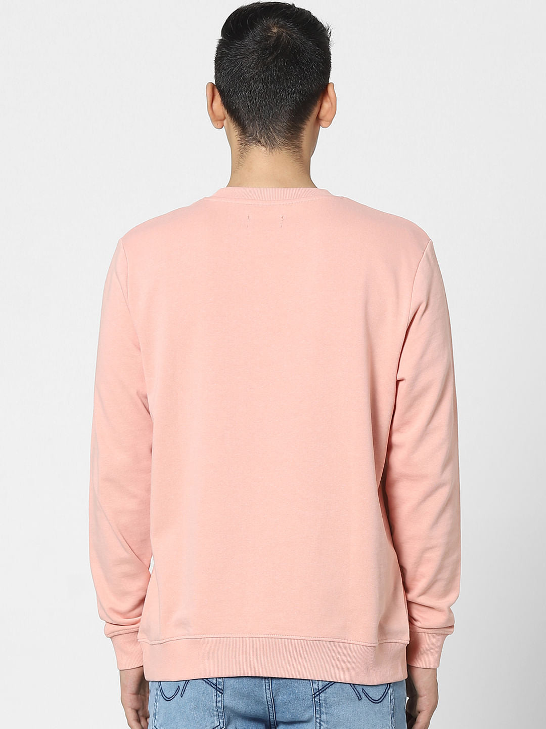 Peach Graphic Print Sweatshirt