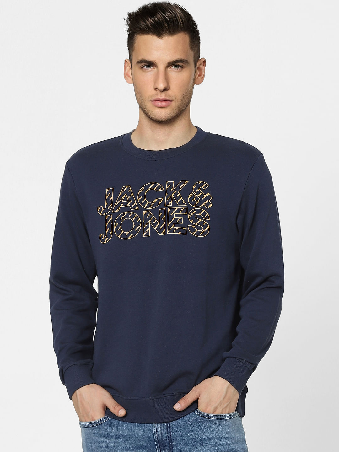 Blue Graphic Print Sweatshirt