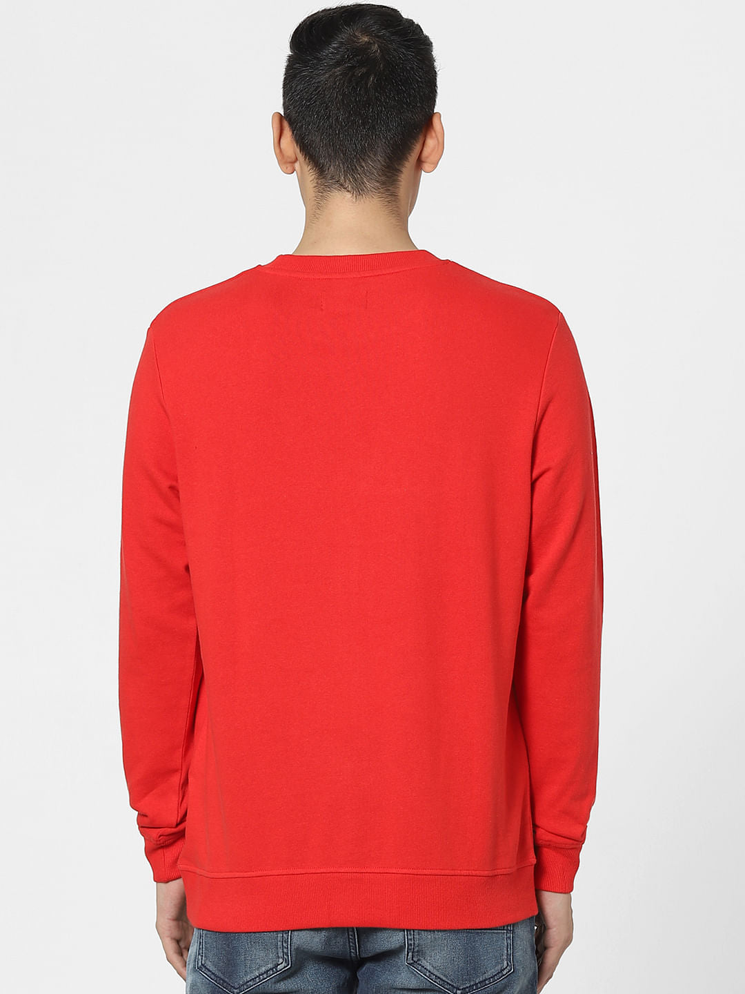 Red Graphic Print Sweatshirt