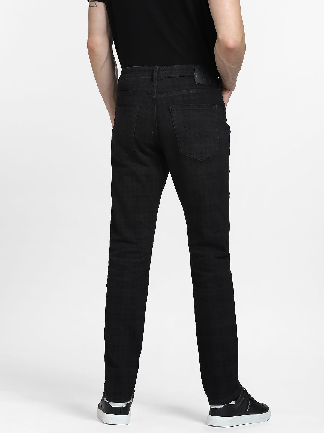 Black Low Rise Glenn Slim Fit Jeans
