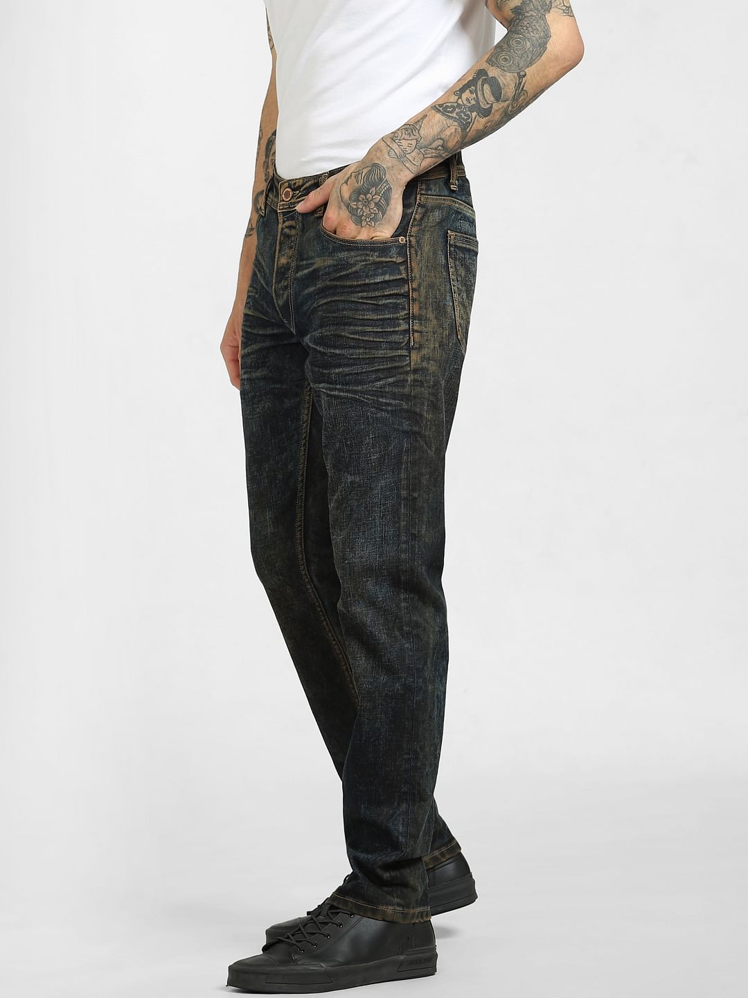 Blue Low Rise Tim Slim Jeans