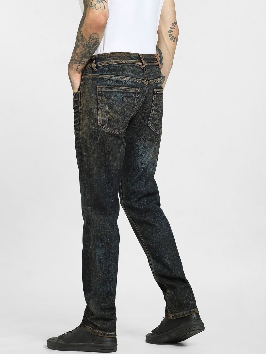 Blue Low Rise Tim Slim Jeans