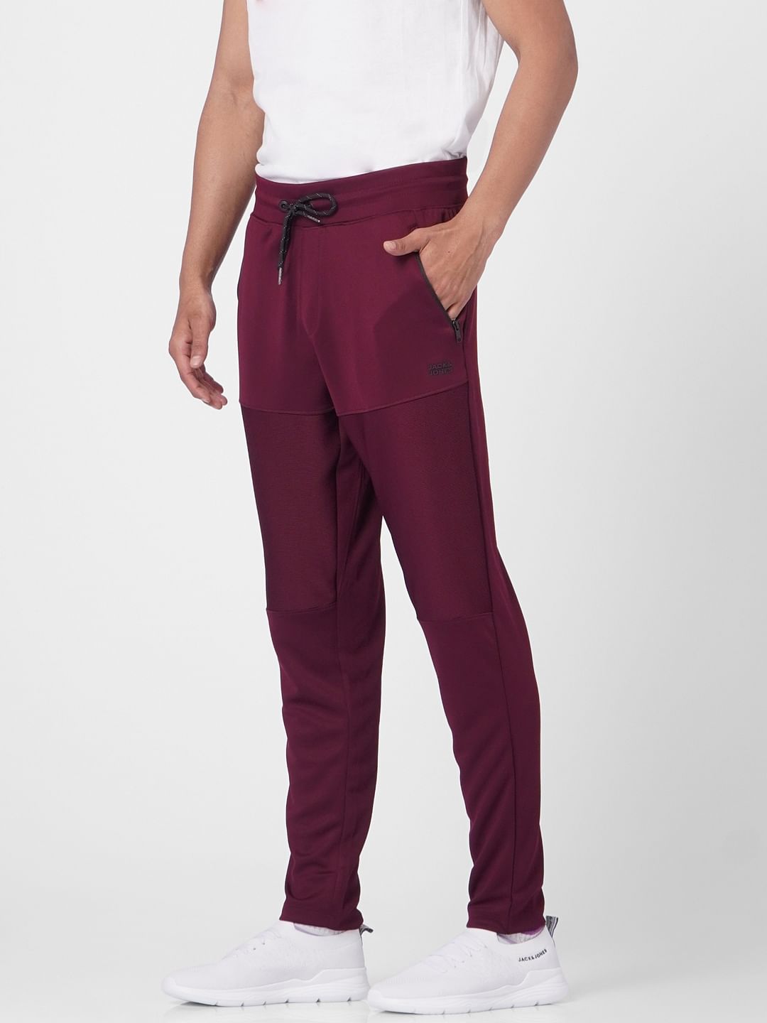 Burgundy High Rise Sweatpants
