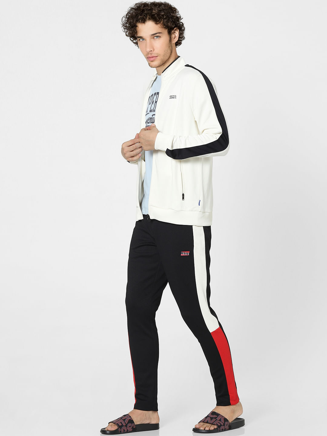 Black Colourblocked Sweatpants
