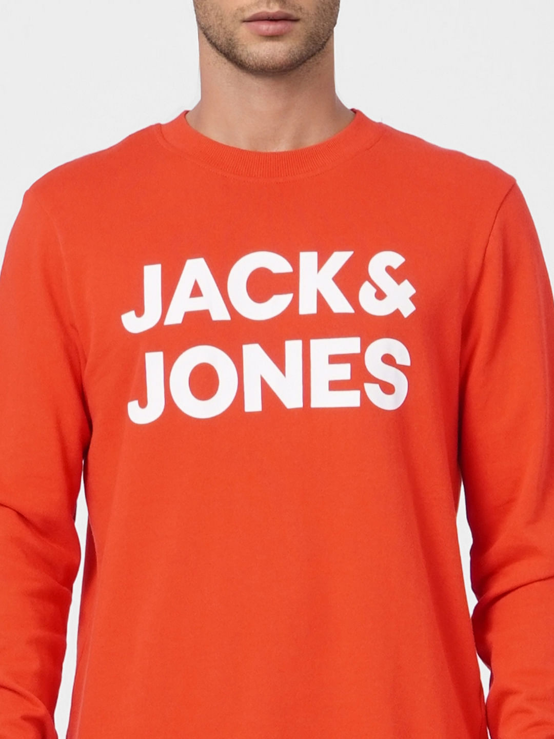 Red Logo Print Sweatshirt