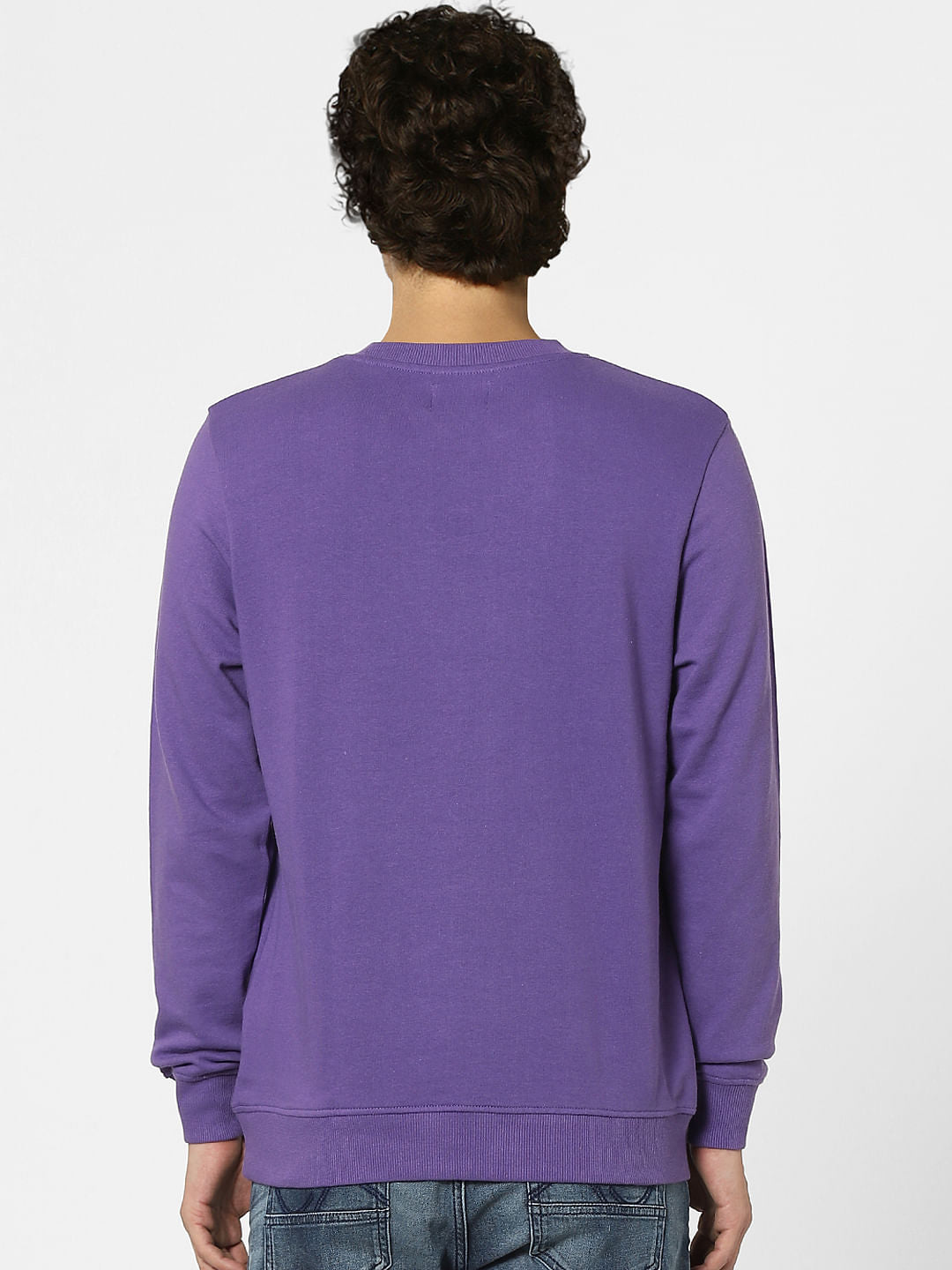 Purple Logo Print Sweatshirt