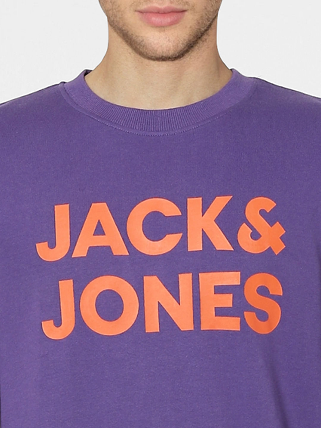 Purple Logo Print Sweatshirt