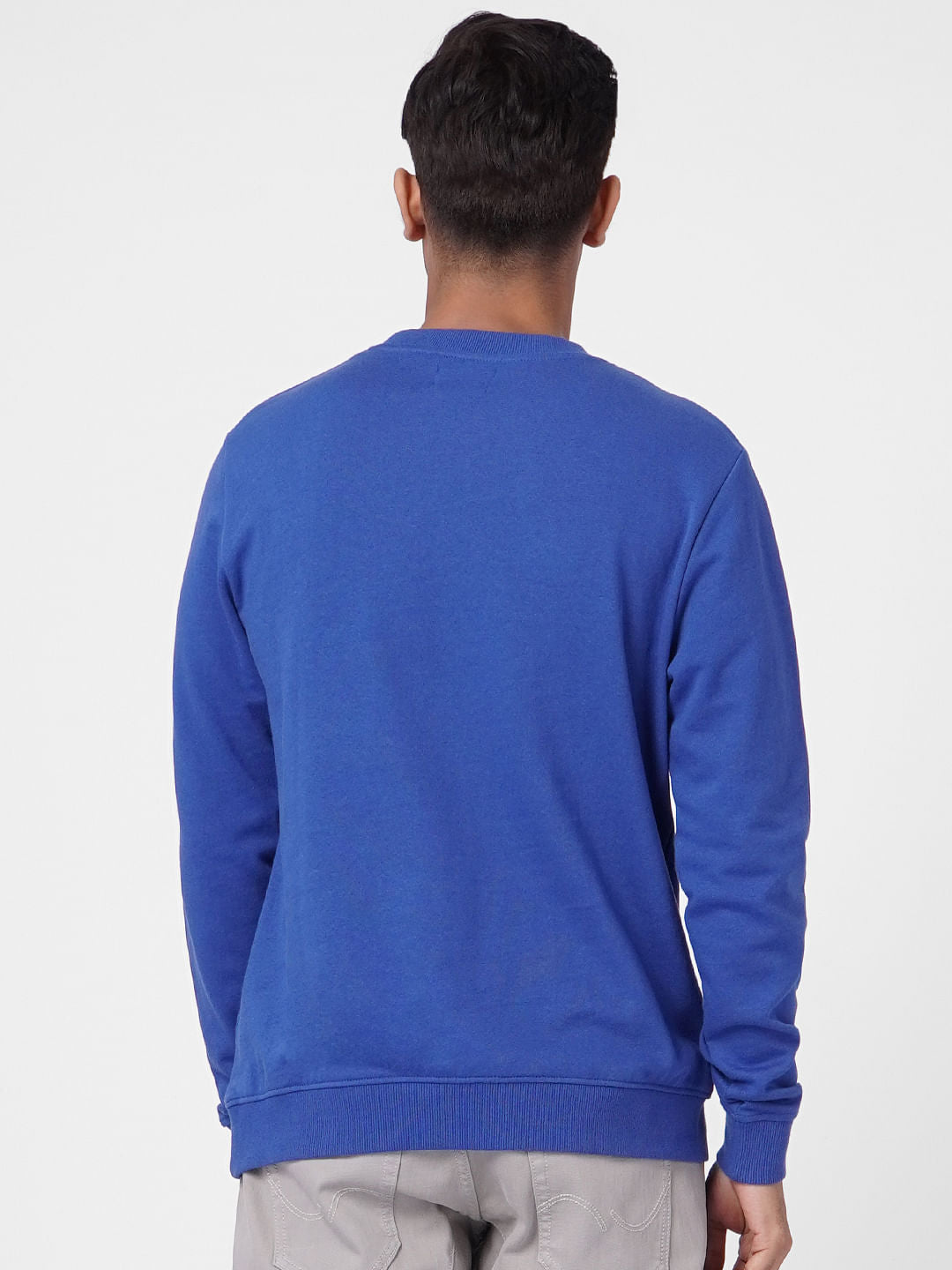 Blue Logo Print Sweatshirt