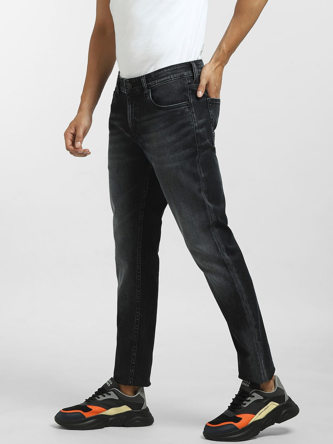 Dark Blue Low Rise Washed Liam Skinny Jeans