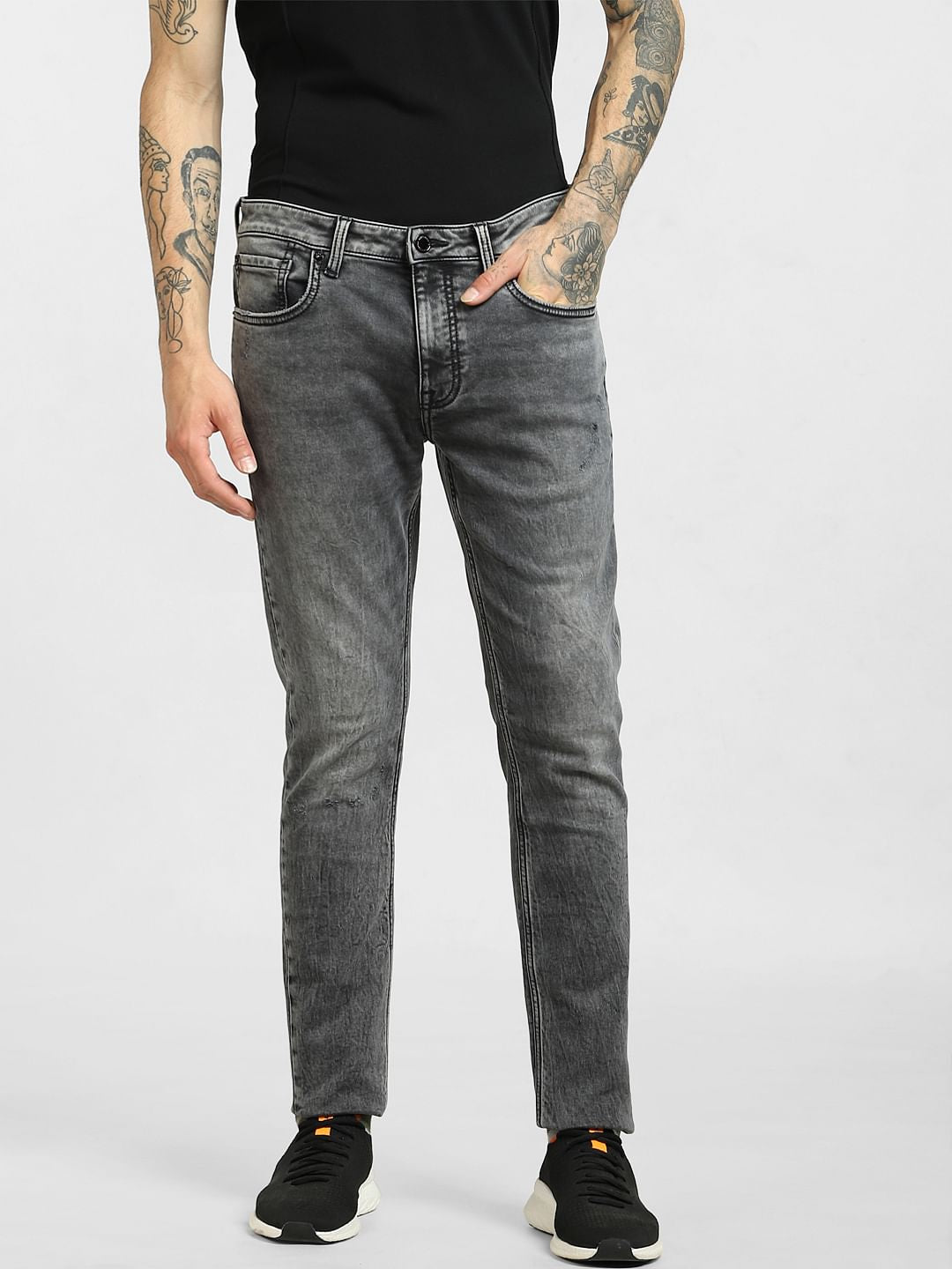 Black Low Rise Liam Skinny Jeans