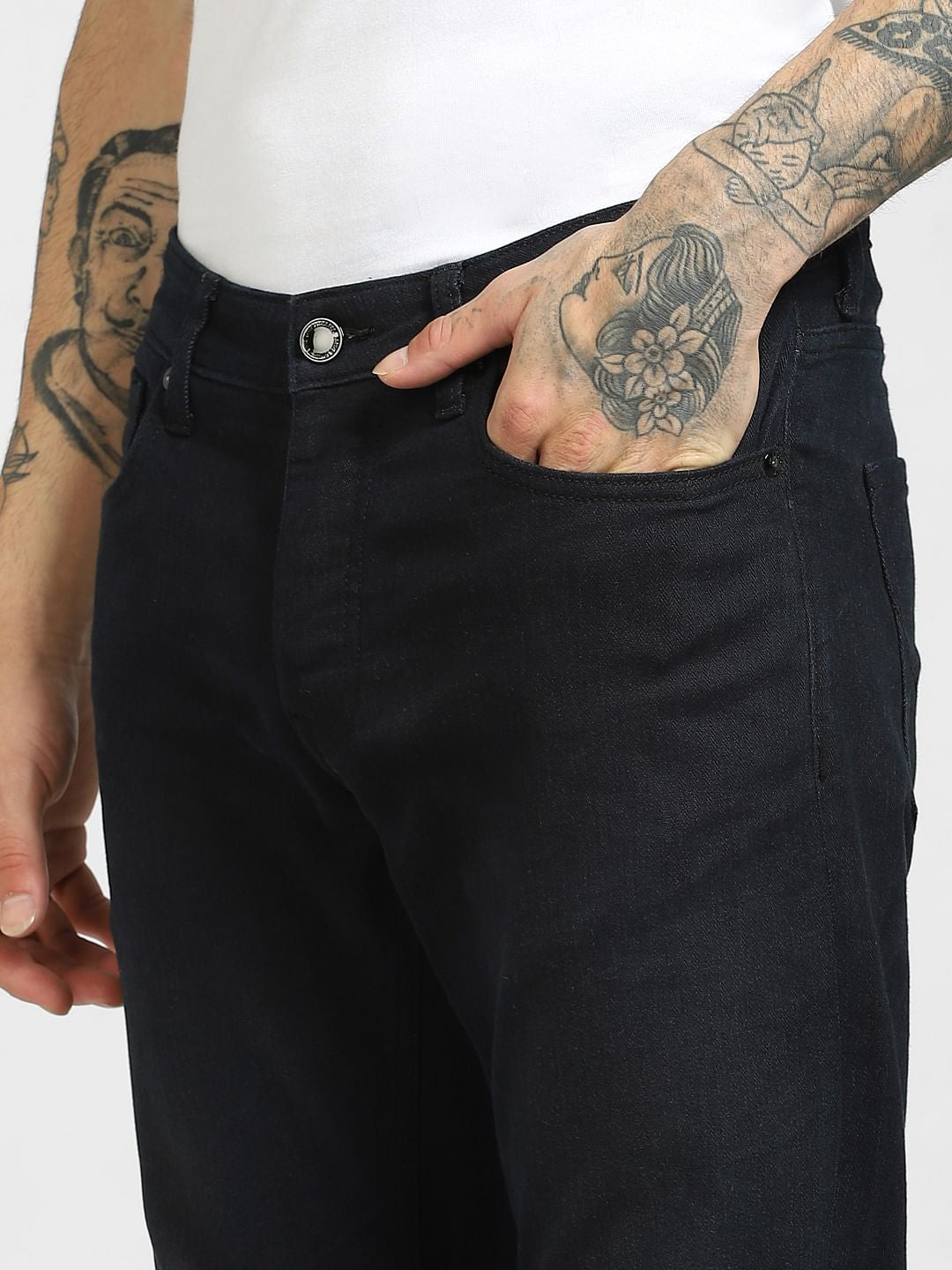 Dark Blue Low Rise Tim Slim Jeans