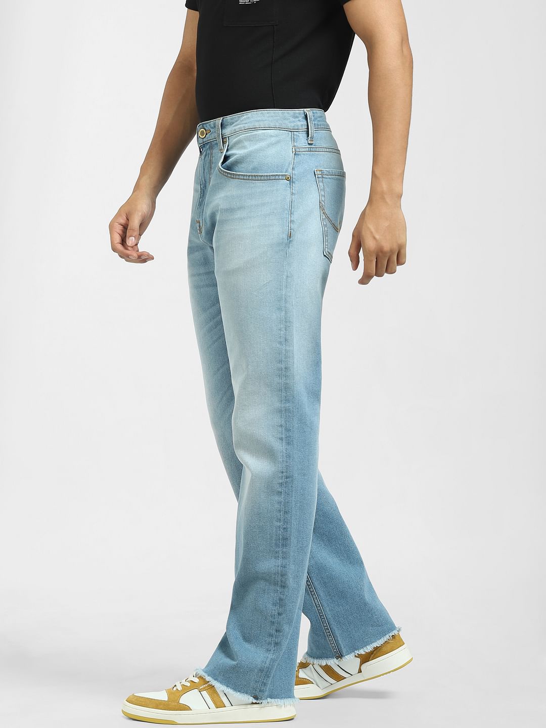Light Blue Washed Bootcut Jeans