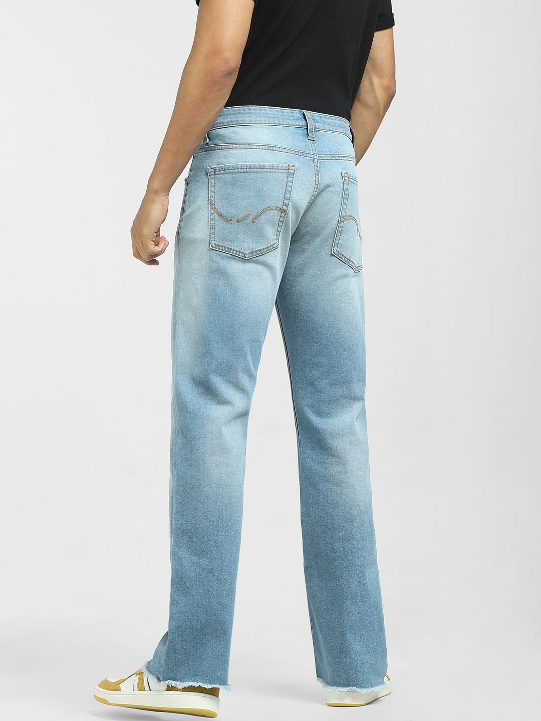 Light Blue Washed Bootcut Jeans