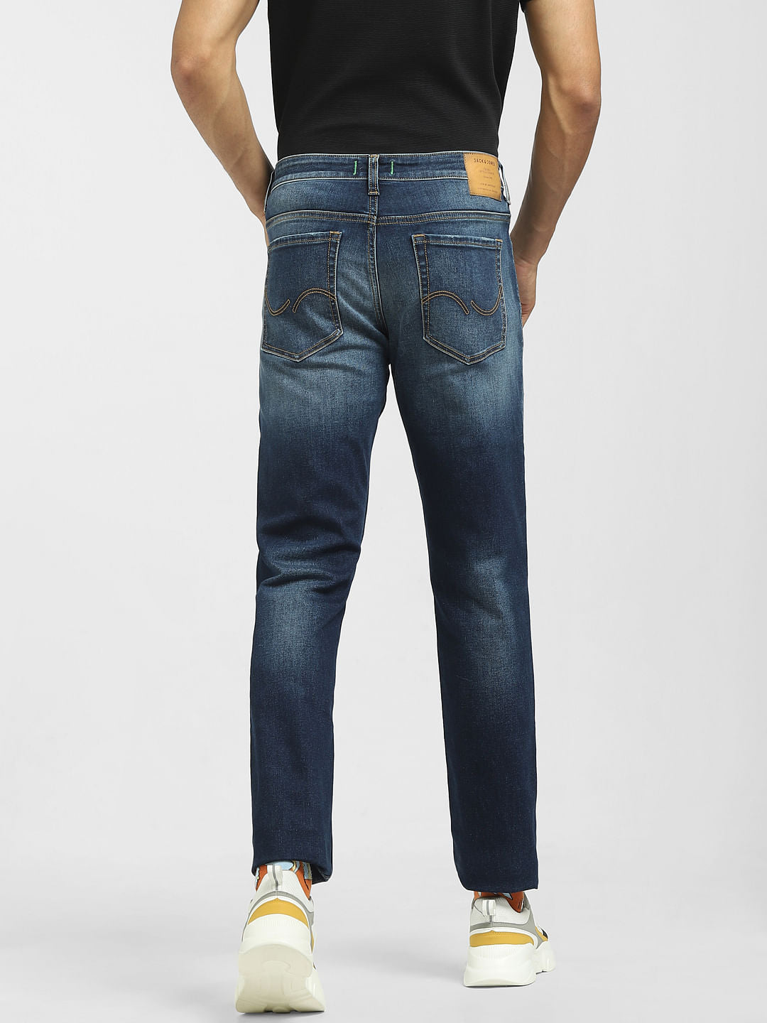 Blue Low Rise Washed Glenn Slim Jeans