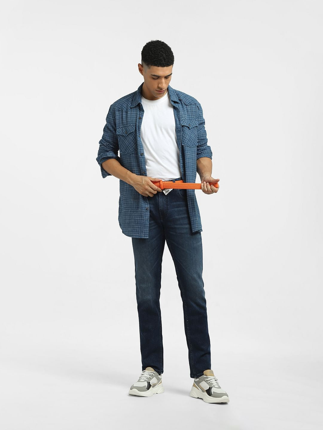 Dark Blue Low Rise Ben Skinny Jeans