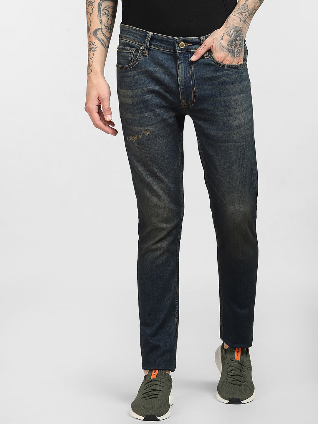 Blue Low Rise Washed Liam Skinny Jeans