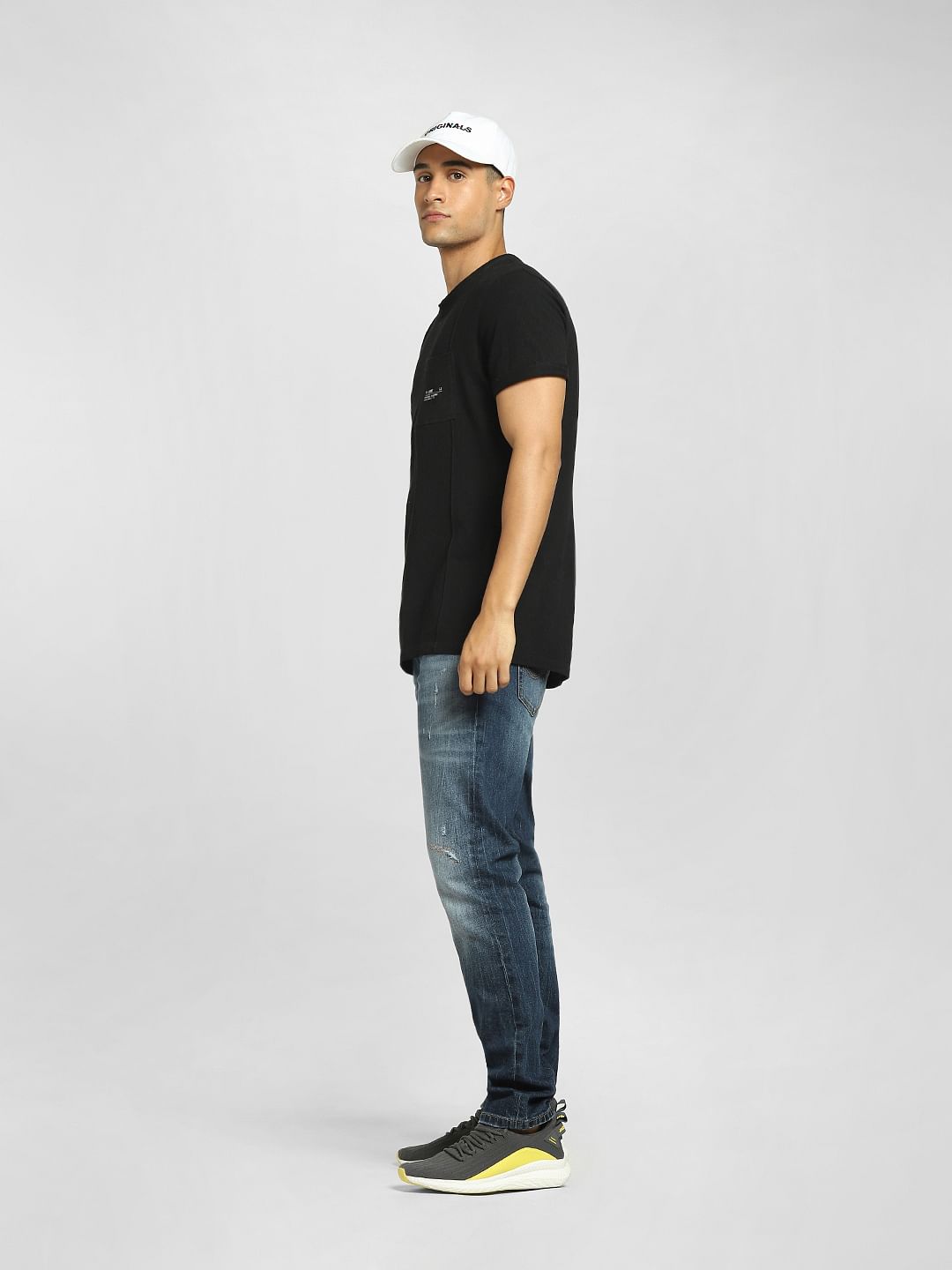Dark Blue Low Rise Glenn Slim Jeans