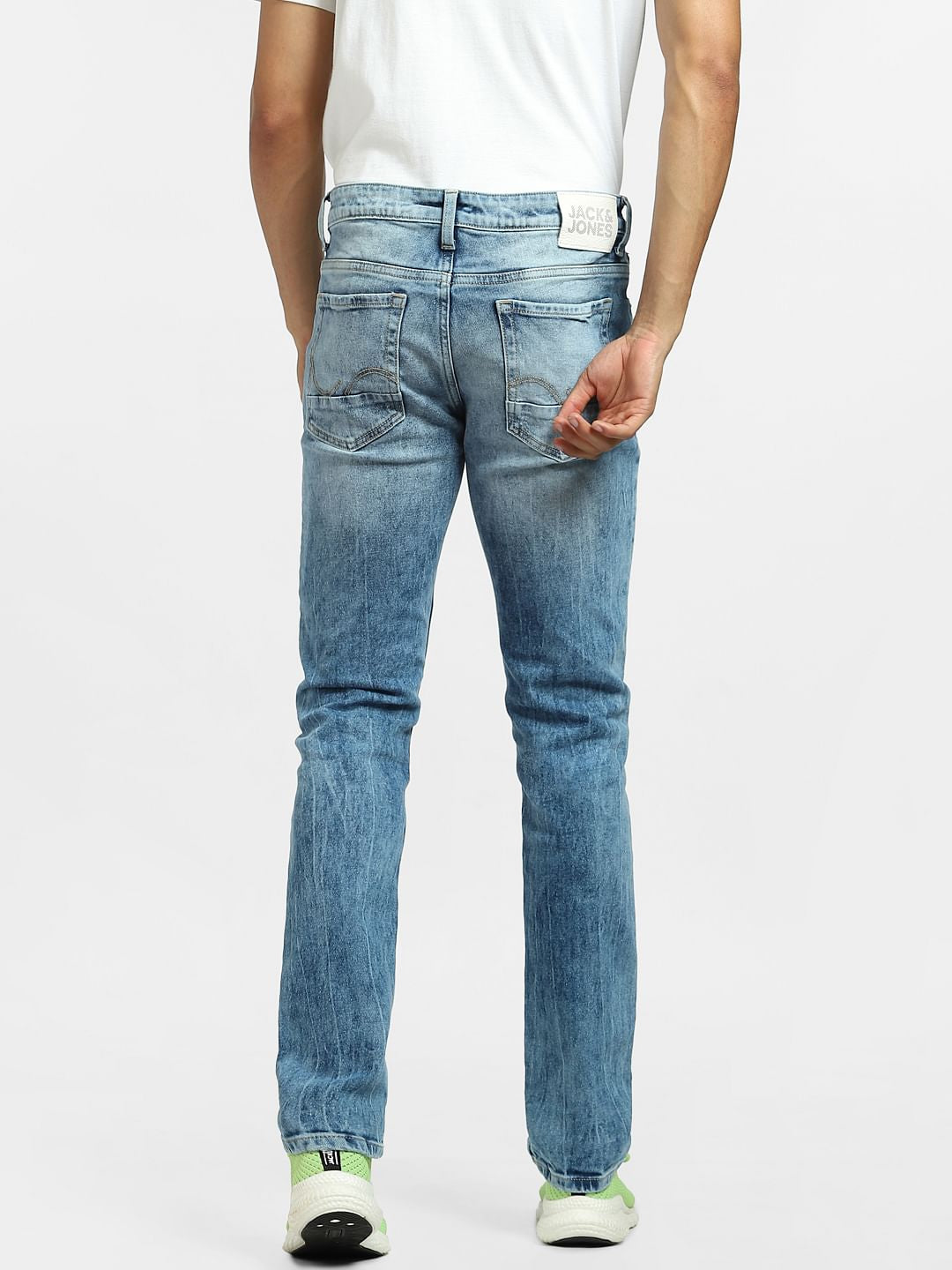 Light Blue Low Rise Distressed Glenn Slim Jeans