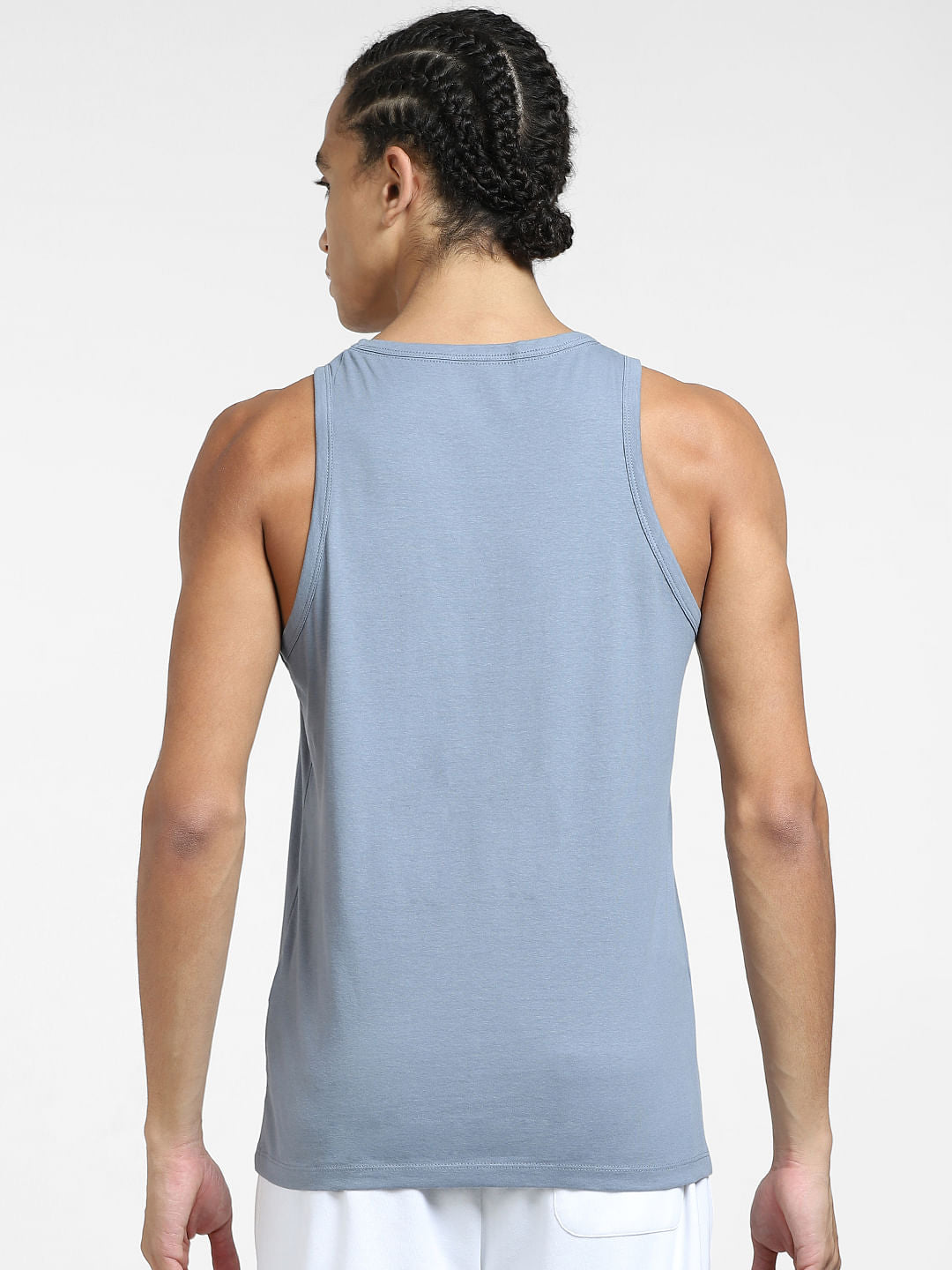 Blue Logo Print T-shirt Vest