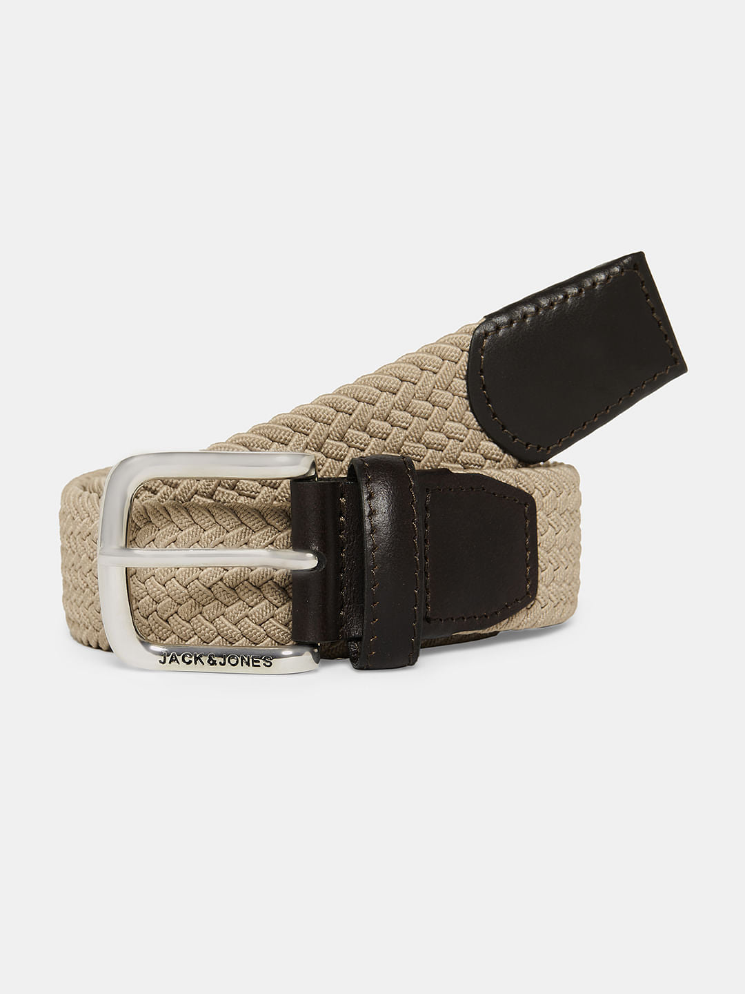 Boys Beige Braided Belt